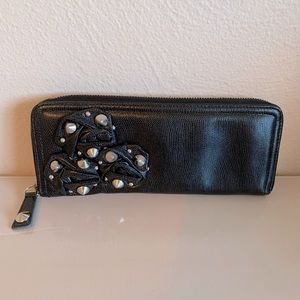 Betsey Johnson Zip Around Leather Wallet